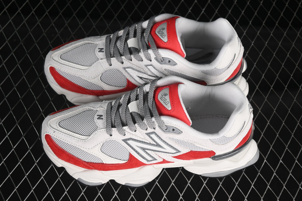 New Balance 9060Crimson Red & Cloud Grey Edition