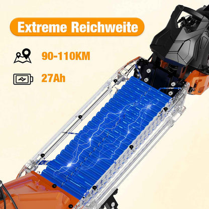 E-Scooter D7/D7 PRO ABE (Premium Version), NFC/Blinker/APP, 90-120KM Reichweite 27 Ah