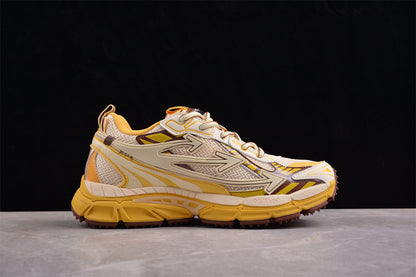 Off-White™ x Nike Zoom auffälligen Gelb-Braun-Beige-Farbschema
