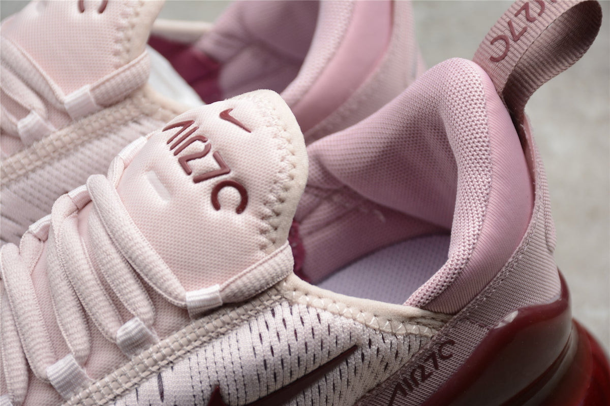 Nike Air Max 270 Light Pink / Burgundy Red accents