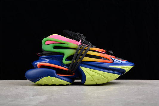 Balmain B-Runner Sneakers Multicolor Neon, Luxus trifft Future-Design in Farbe