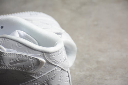 Louis Vuitton x Nike Air Force 1 Mid, All-White Monogram
