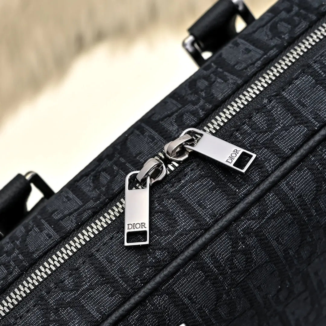 Dior Men’s Briefcase in Dior Oblique Jacquard). VLP.LIFE
