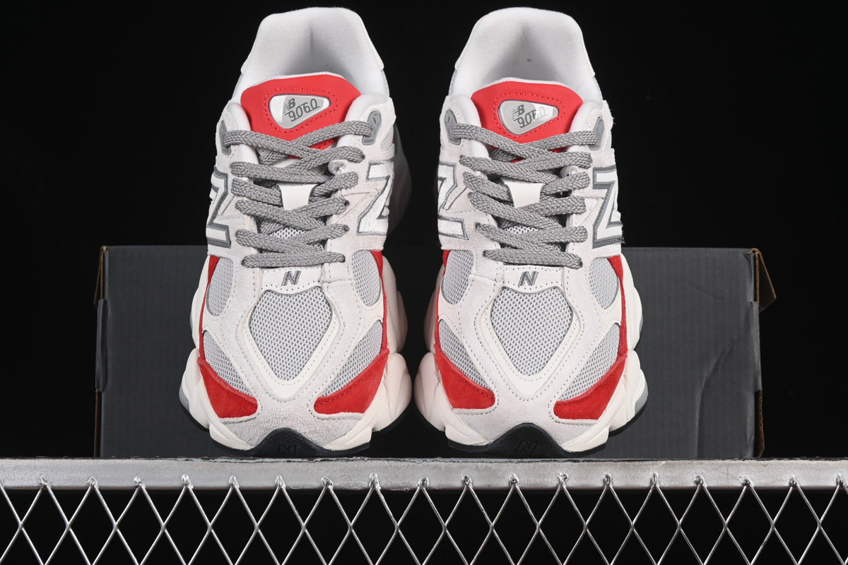 New Balance 9060Crimson Red & Cloud Grey Edition