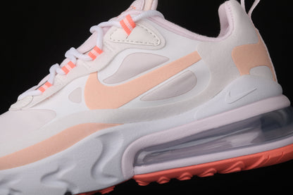 Nike Air Max 270 React in the Summit White/Crimson Tint colorway CJ0619-103