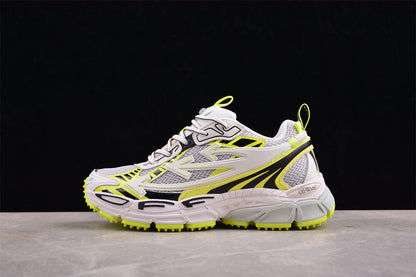 Off-White™ x Nike Zoom Vomero 5, Weiß/Neon-Gelb/Schwarz