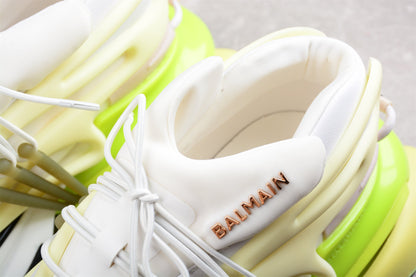 Balmain B-Runner Sneakers White/Yellow Neon Green