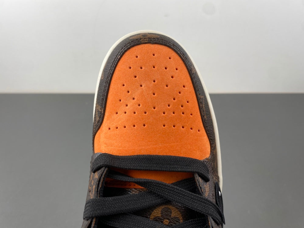 Nike Air Jordan 1 2. Louis Vuitton monogram materials