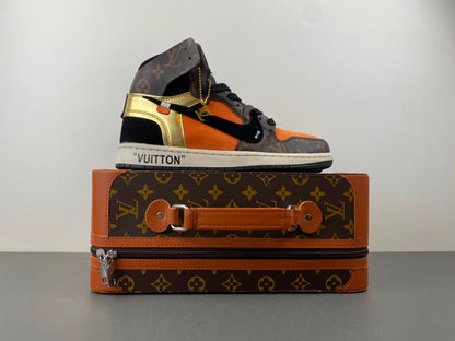Nike Air Jordan 1 2. Louis Vuitton monogram materials
