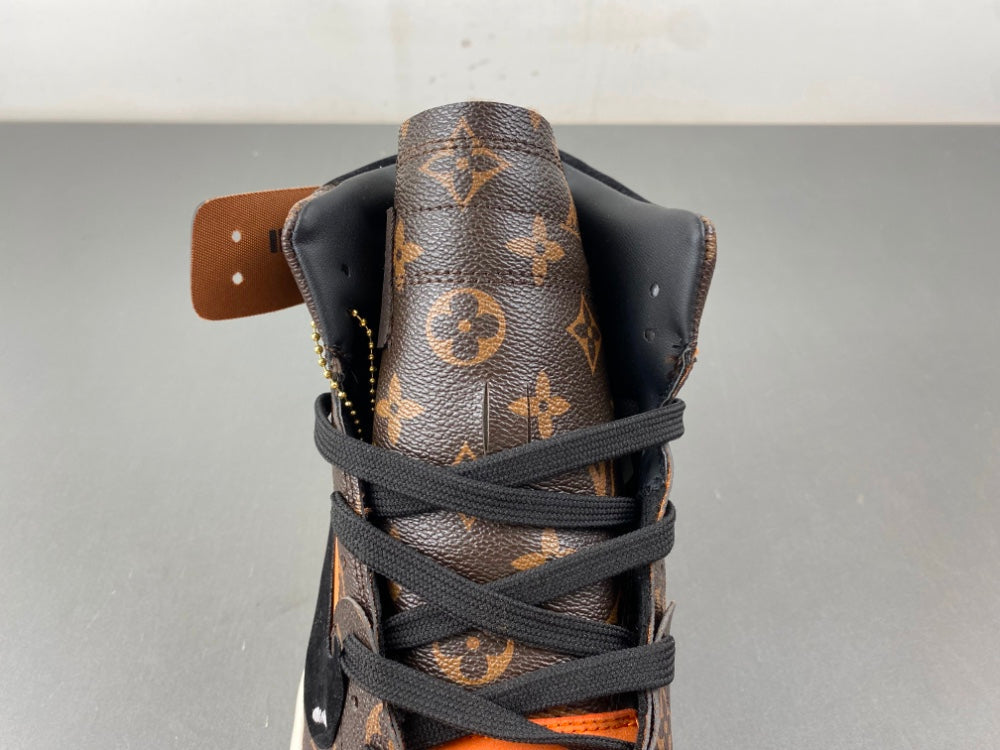 Nike Air Jordan 1 2. Louis Vuitton monogram materials