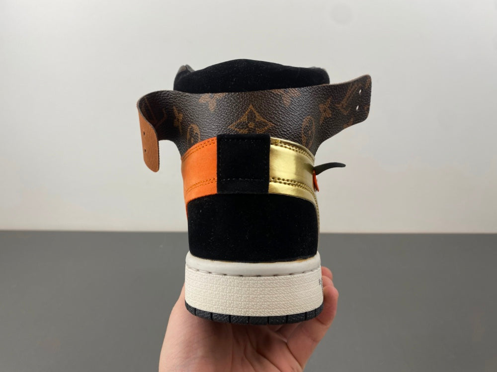 Nike Air Jordan 1 2. Louis Vuitton monogram materials