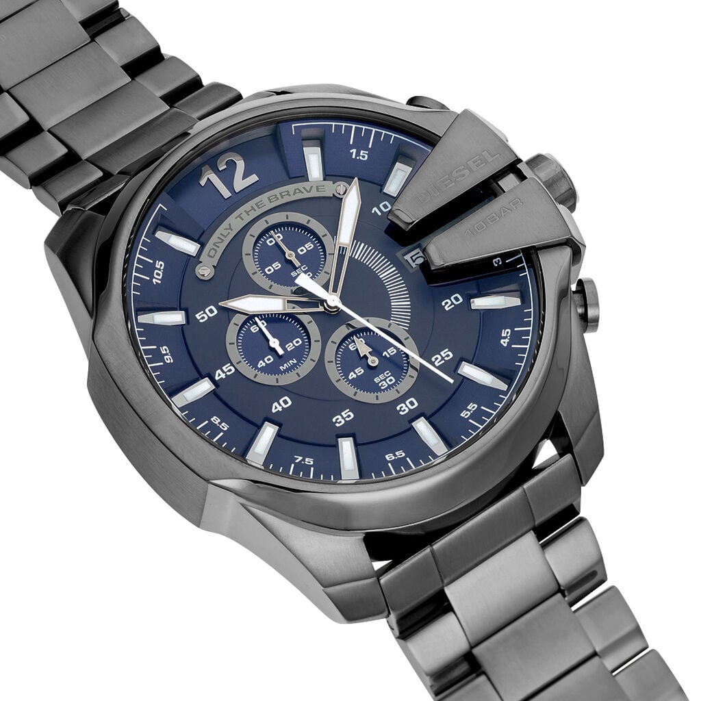 Diesel Mega Chief DZ4329, Gunmetal and Blue, view 2