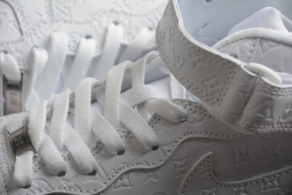Louis Vuitton x Nike Air Force 1 Mid, All-White Monogram
