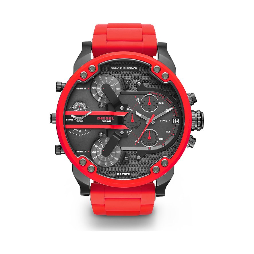 Diesel Mr. Daddy 2.0 DZ7370, Red and Gunmetal, view 1