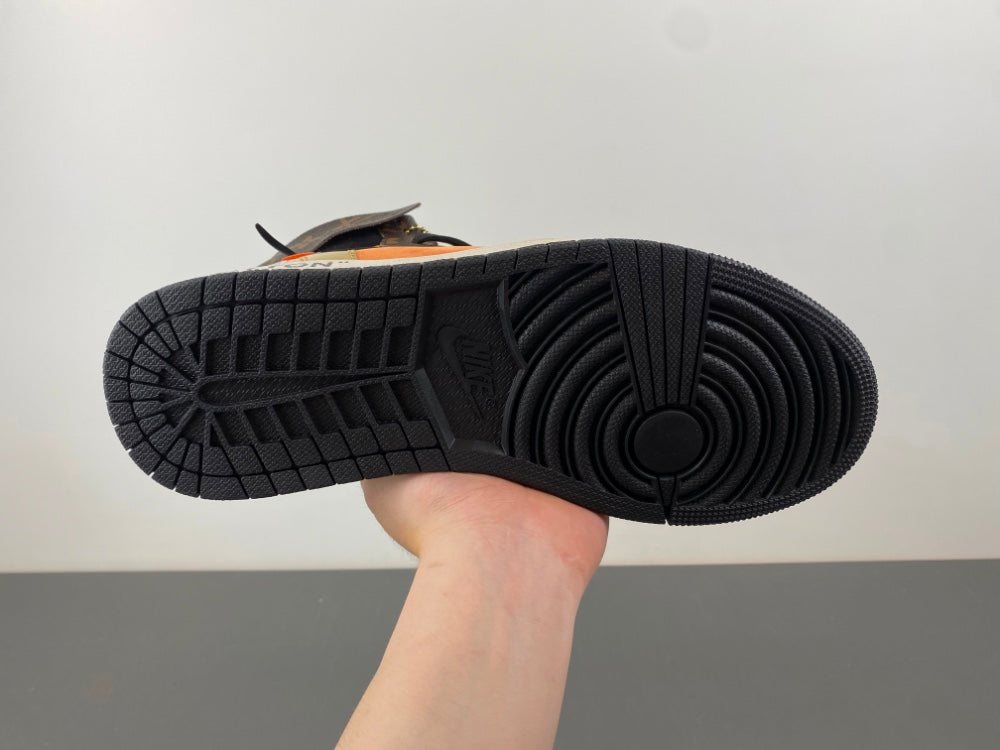 Nike Air Jordan 1 2. Louis Vuitton monogram materials