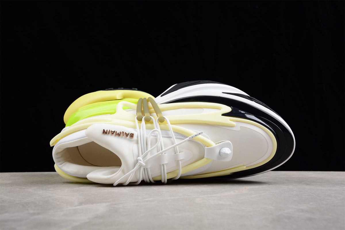 Balmain B-Runner Sneakers White/Yellow Neon Green