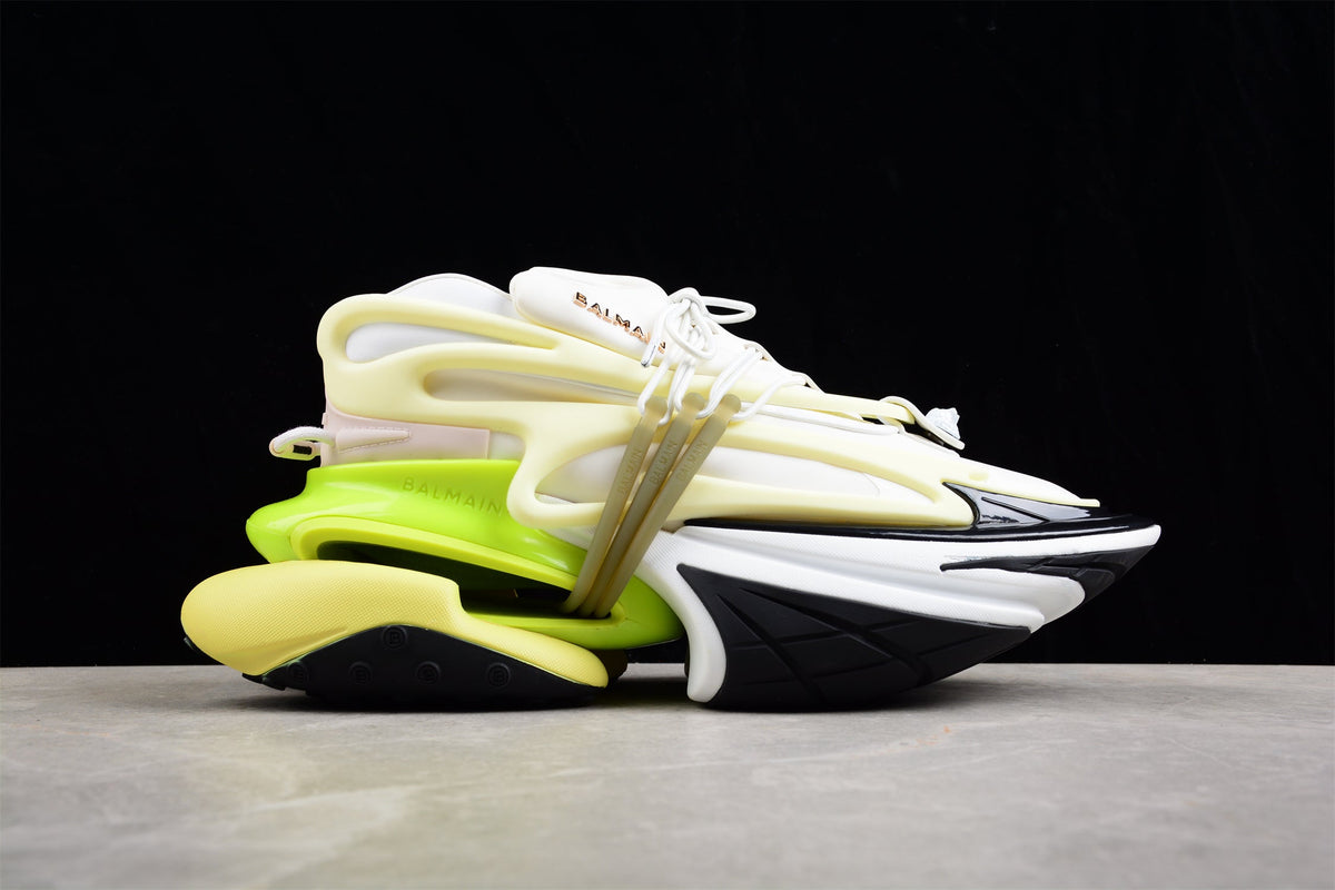 Balmain B-Runner Sneakers White/Yellow Neon Green