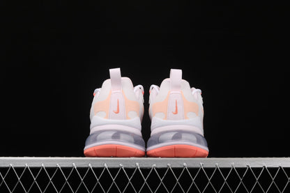 Nike Air Max 270 React in the Summit White/Crimson Tint colorway CJ0619-103