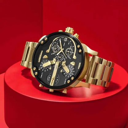 Diesel Mr. Daddy 2.0 DZ7333 Gold Chronograph Men’s Watch – Multi-Time Zone Luxury Timepiece” VLP.LIFE