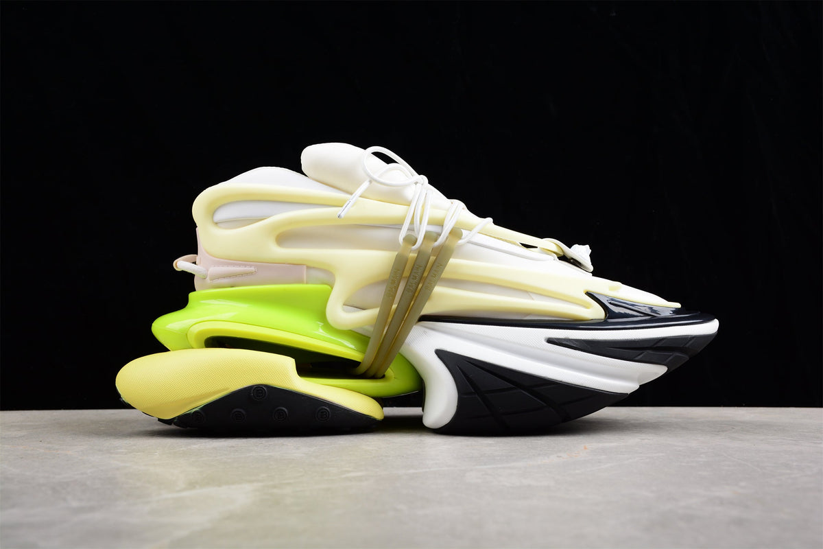 Balmain B-Runner Sneakers White/Yellow Neon Green