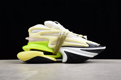 Balmain B-Runner Sneakers White/Yellow Neon Green