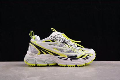 Off-White™ x Nike Zoom Vomero 5, Weiß/Neon-Gelb/Schwarz