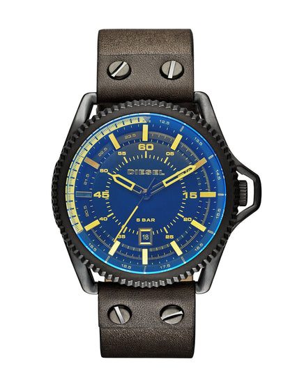 Diesel Rollcage DZ1718, Blue Dial and Brown Leather, view 1