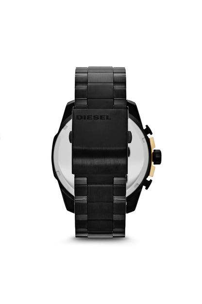 Diesel Mega Chief DZ4338, Black and Gold Tone, view 2