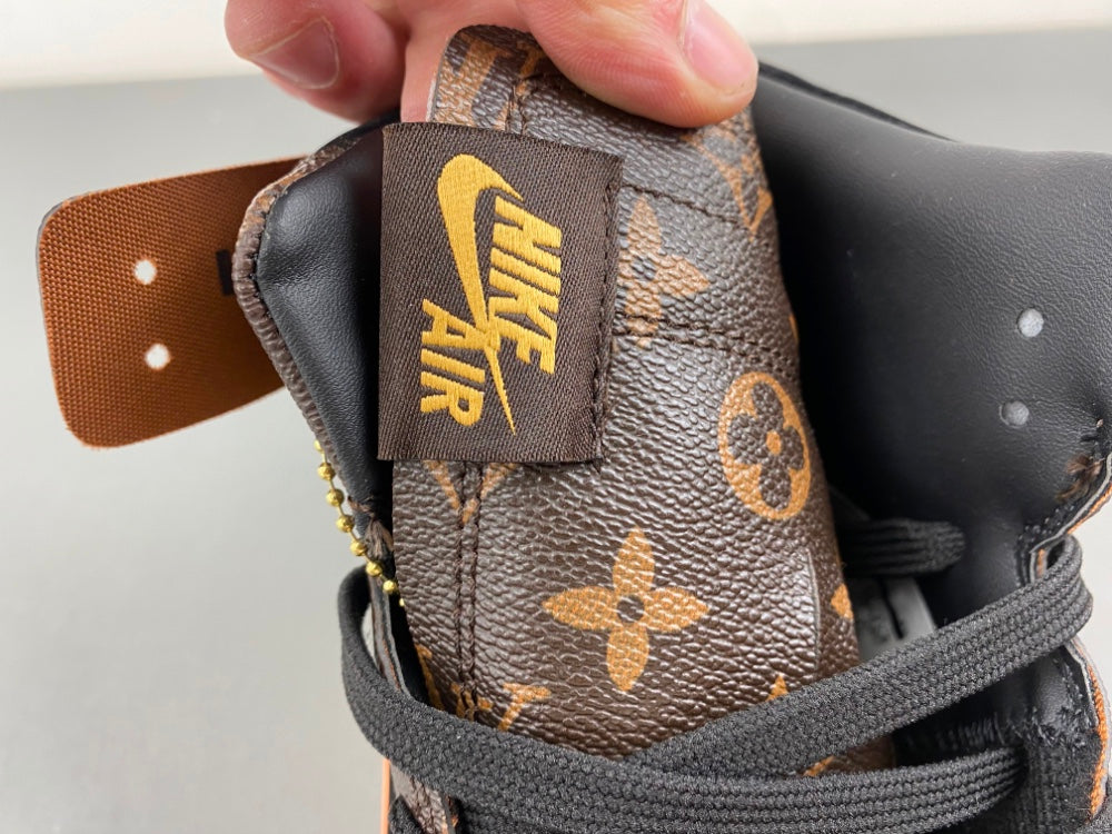 Nike Air Jordan 1 2. Louis Vuitton monogram materials
