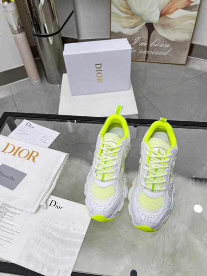 Dior B30 Sneaker in Weiß und Neon-Gelb – Luxus trifft Streetstyle VLP.LIFE