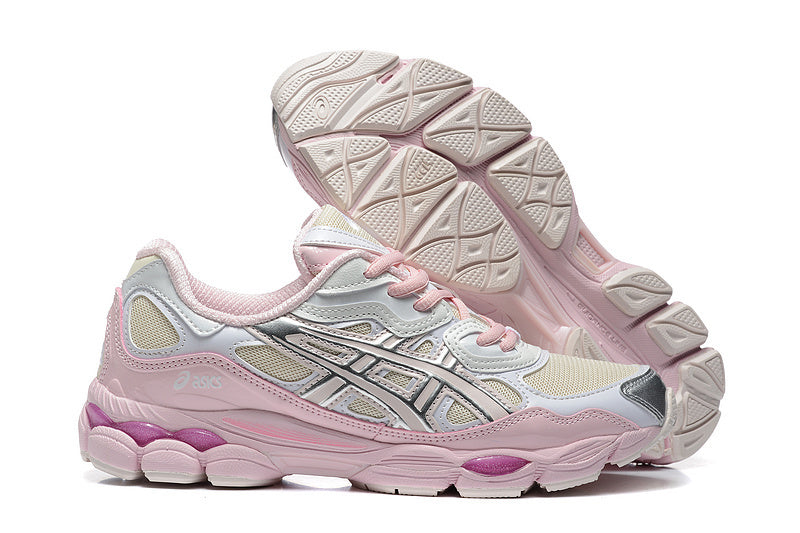 ASICS Retro Runner Sneaker Damen Weiß Rosa Dämpfung