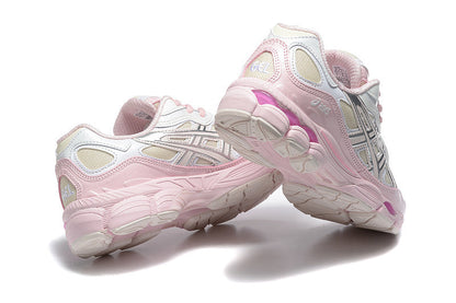 ASICS Retro Runner Sneaker Damen Weiß Rosa Dämpfung