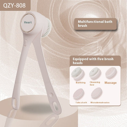 Electric Bath Brush Automatic Back Rubbing Long Handle Brush