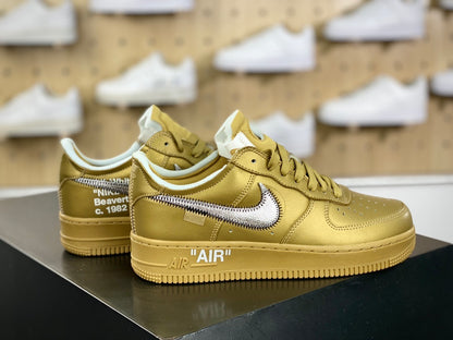Metallic gold low-top sneakers, product detail 3014
