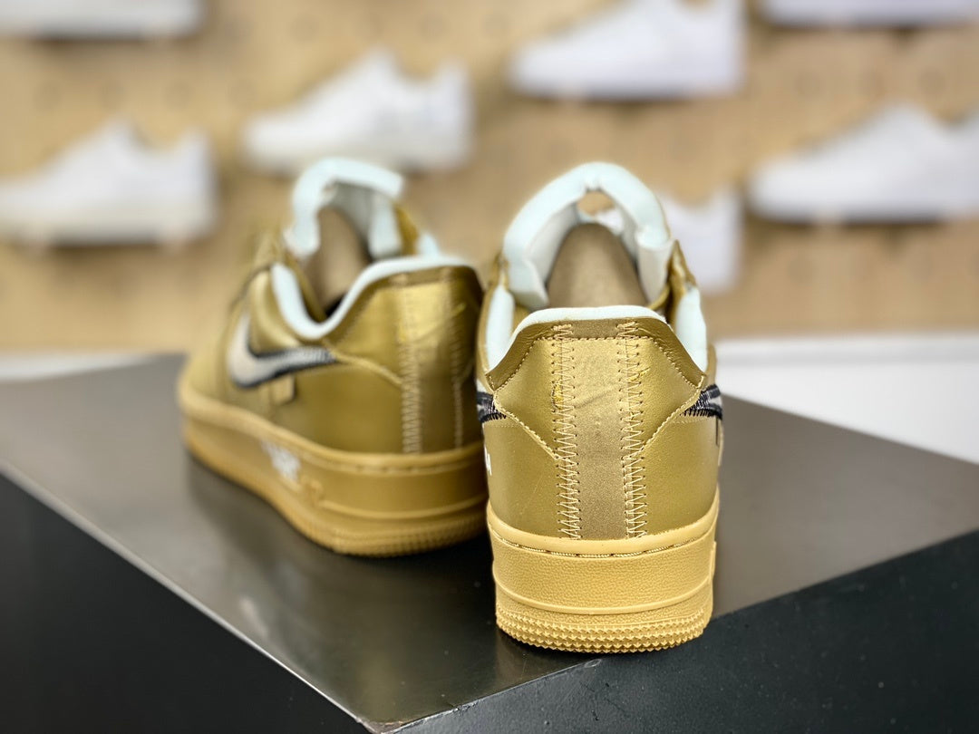Metallic gold low-top sneakers, product detail 3015