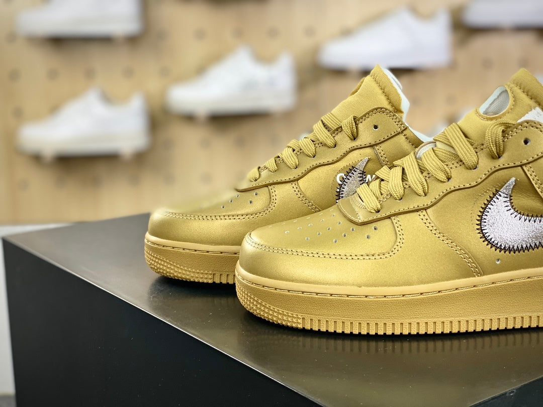 Metallic gold low-top sneakers, product detail 3019