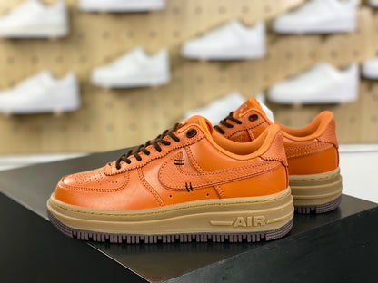 Orange and brown low-top sneakers, product detail 3005