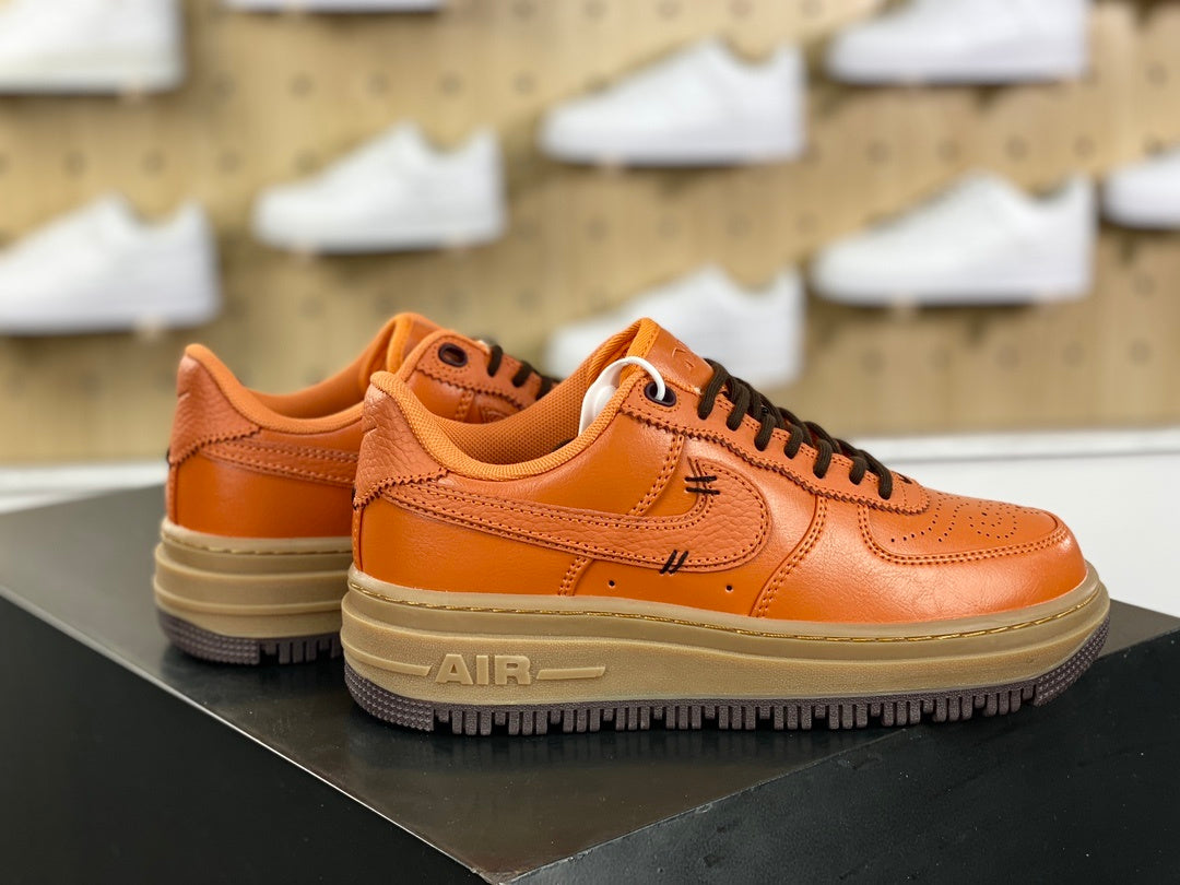 Orange and brown low-top sneakers, product detail 3006