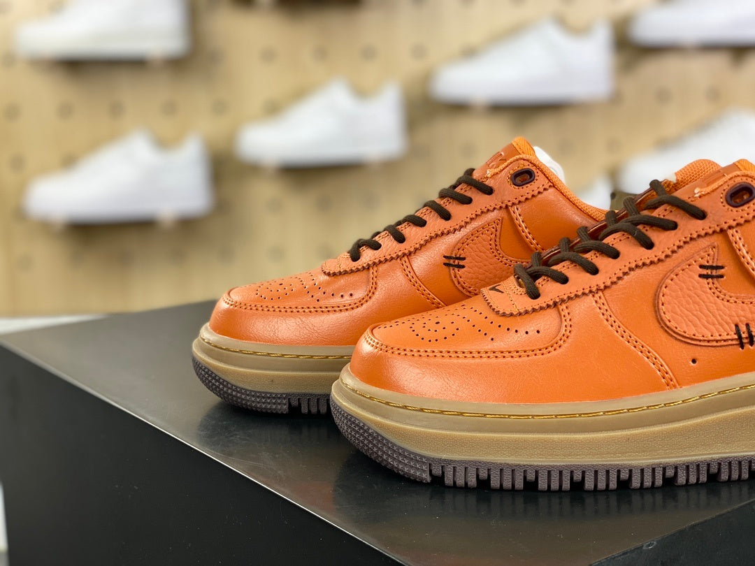 Orange and brown low-top sneakers, product detail 3010