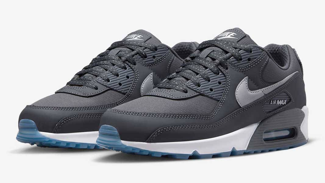 Nike Air Max 90, Reflective Swoosh Anthracite and Industrial Blue