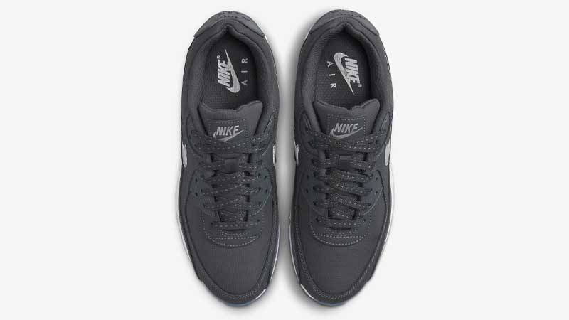 Nike Air Max 90, Reflective Swoosh Anthracite and Industrial Blue