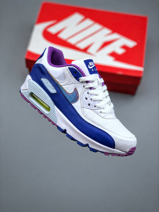 Nike Air Max 90, White Blue and Purple