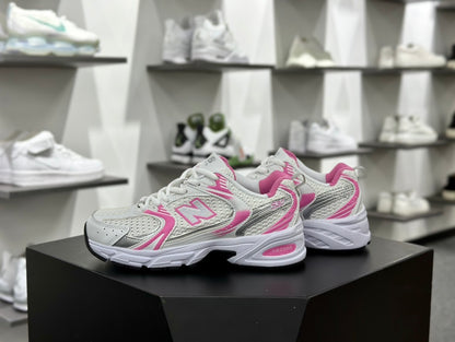 New Balance 530 | White / Pink / Silver | supplied product photograph