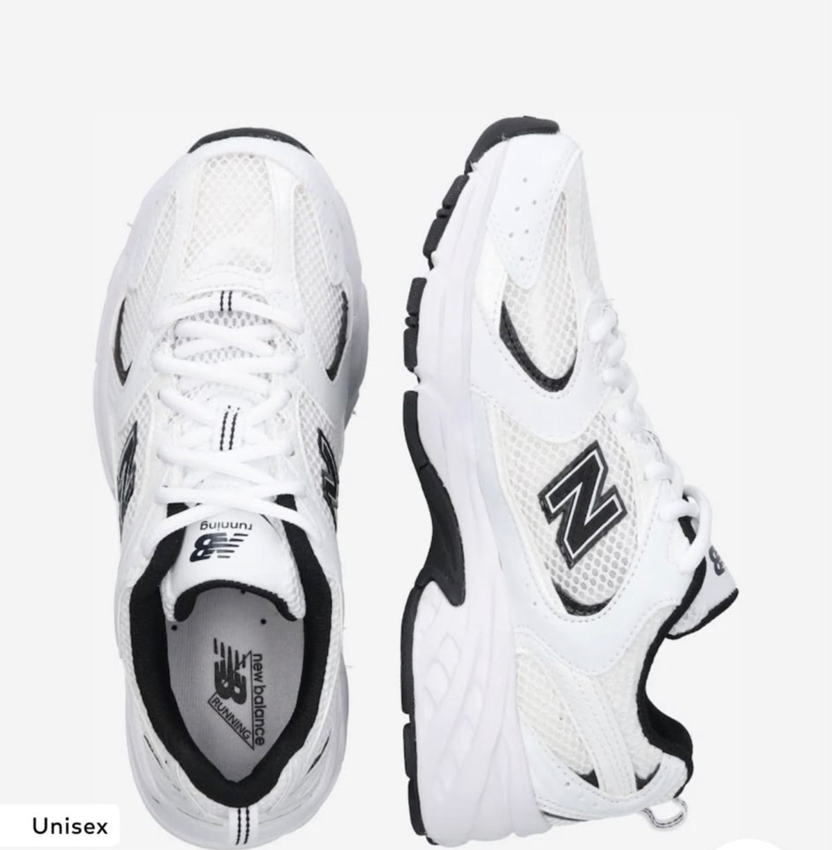 New Balance 530 | White / Black | supplied product photograph